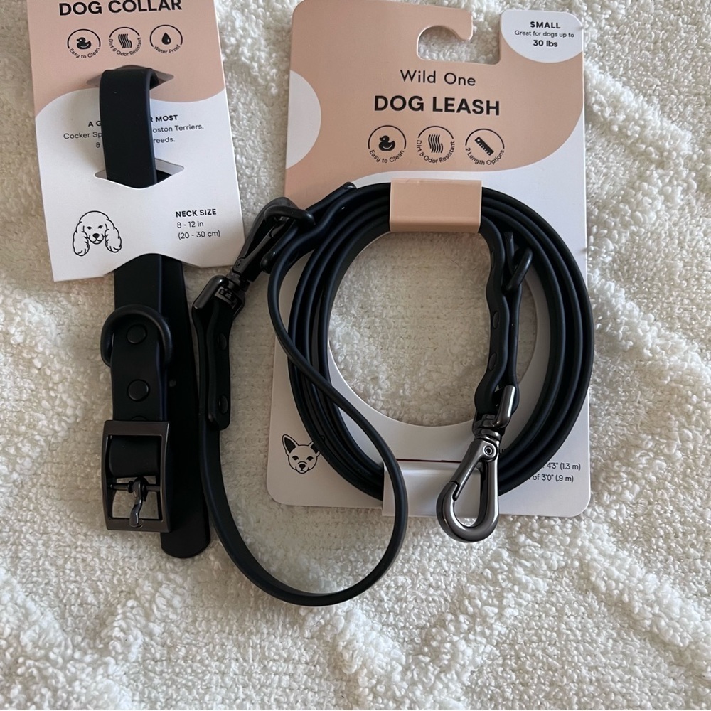 NEW Wild One leash and collar black set size small - Picture 7 of 10